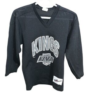 Vintage Ravens Athletic Los Angeles Kings Jersey YOUTH Size Medium Black & Grey